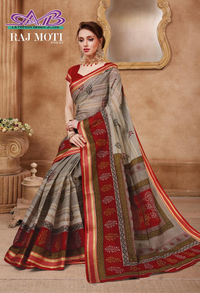 AB Rajmoti Pure Cotton Printed Saree Collection